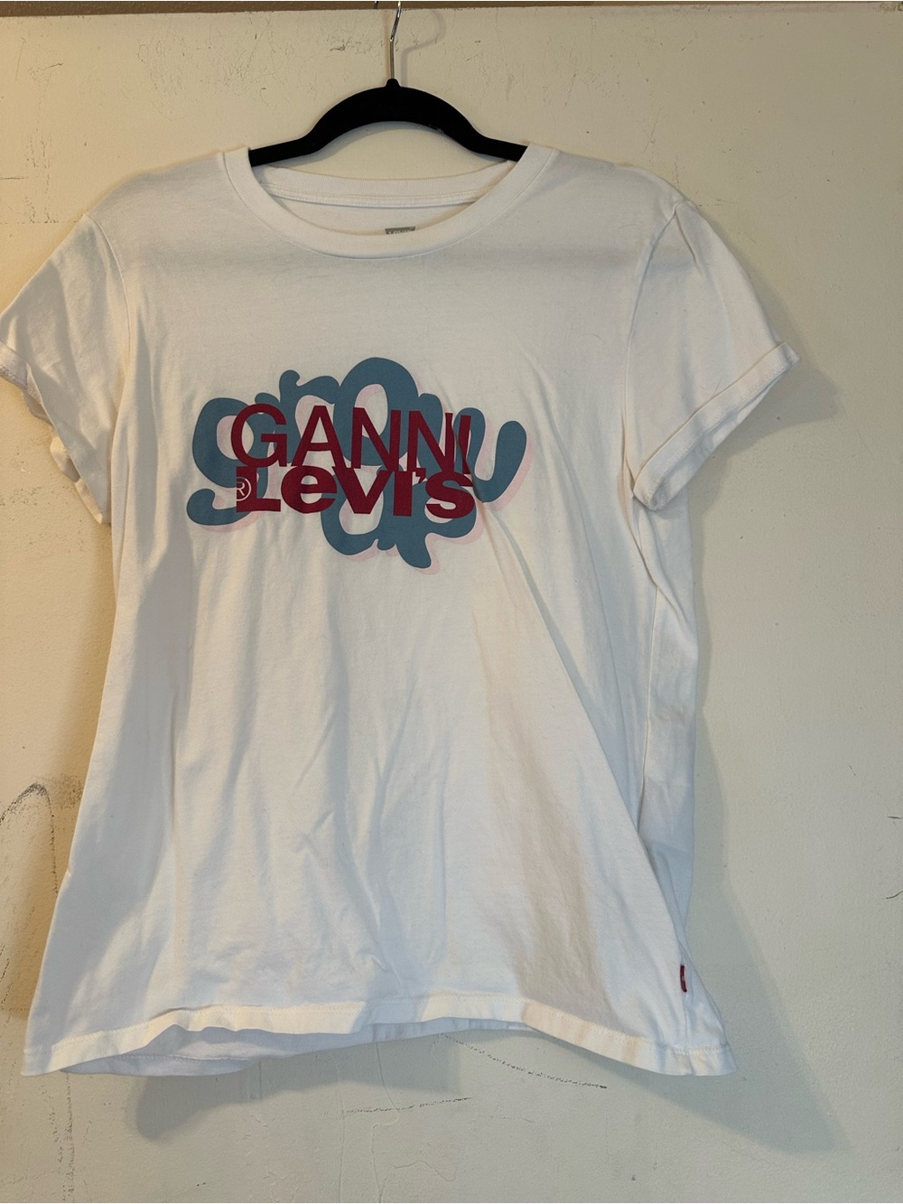 GANNI x Levi's White Graphic T-Shirt - Picture 2 of 2